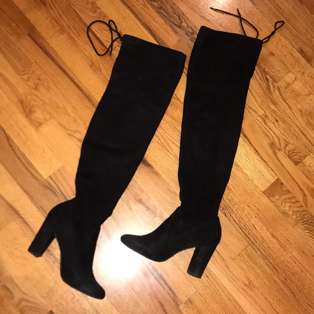 Over the knee black boots